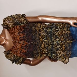 Bandolino 2 pcs Overlay Chiffon Blouse